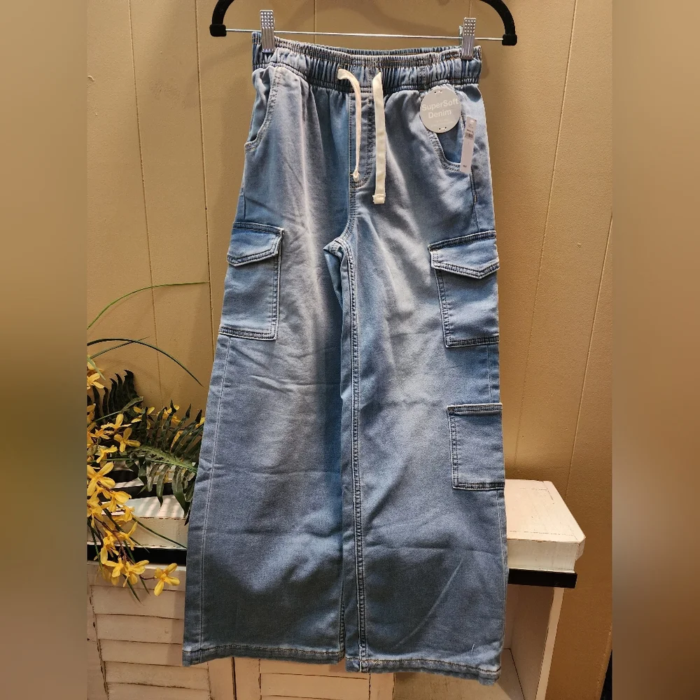 Nwt Kids Gap Light Blue Cargo Pants